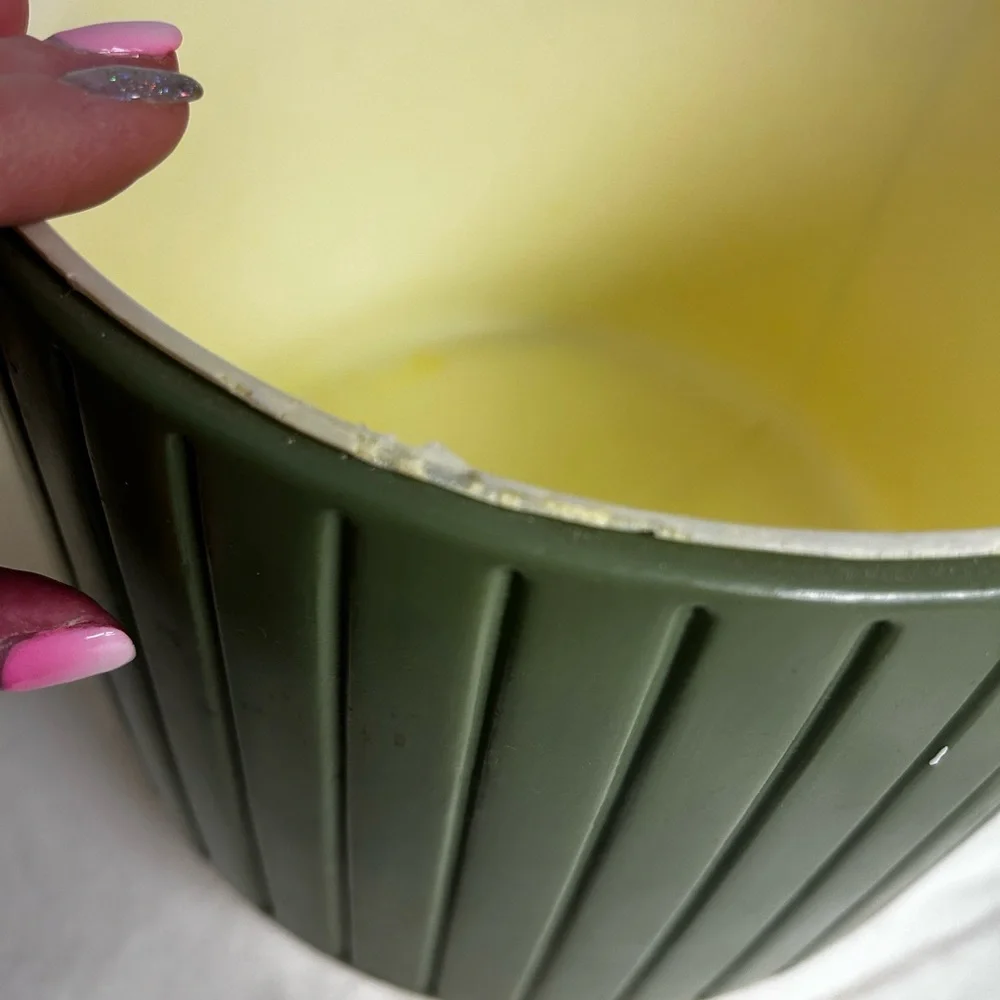 Vintage Green Thermo Ice Bucket Cooler with Lid Green and white